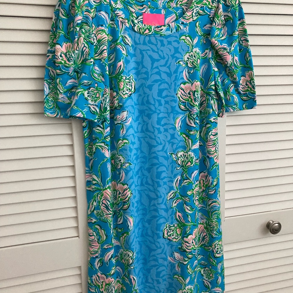 NWOT Lilly Pulitzer Harriet Elbow Sleeve Dress; Det Belt; Size L, Make an Offer! - Picture 6 of 12